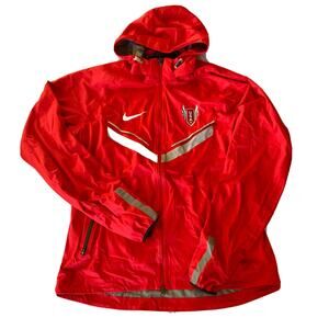 Nike Storm Fit Women's Rain Jacket USA Rare Olympic Team 2012 Hooded Red Size M